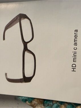Black Eyeglass Camera - HD Mini Spy Glasses open and like me!